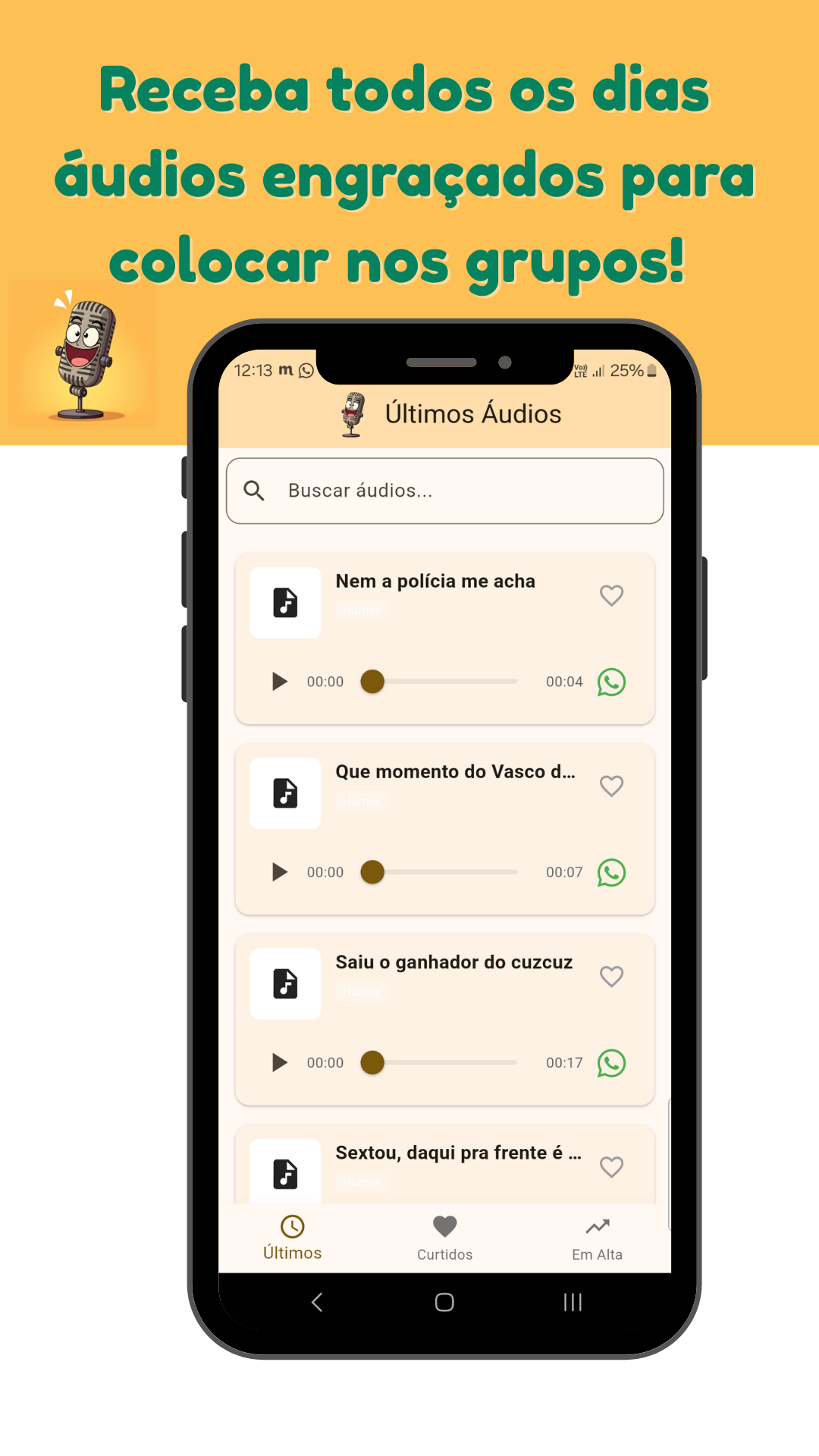 Áudios Zap Screenshot 1
