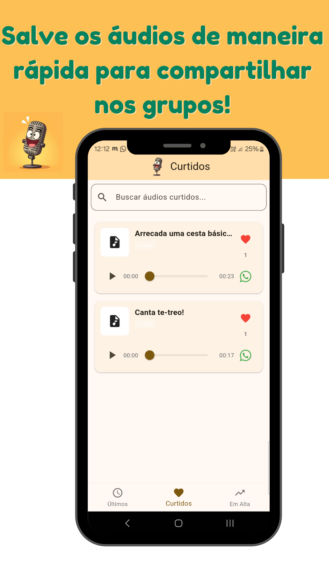 Áudios Zap Screenshot 2